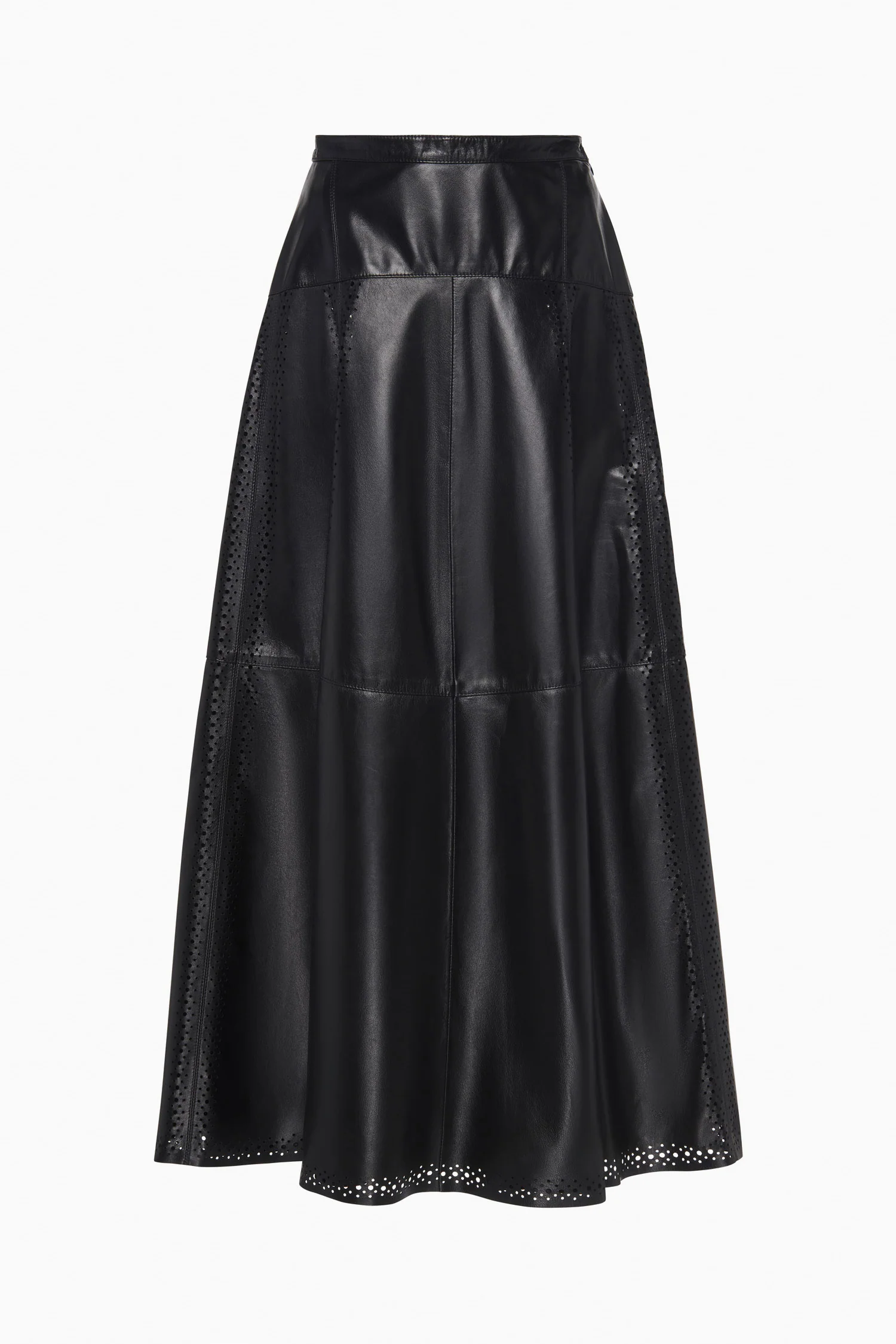 Aninda Leather Midi Skirt - Noir - Image 5